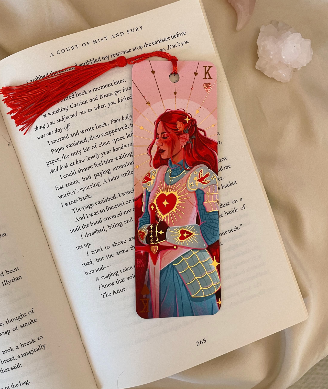 Brittany Keller, Knight of Hearts Rose Gold Foil Bookmark