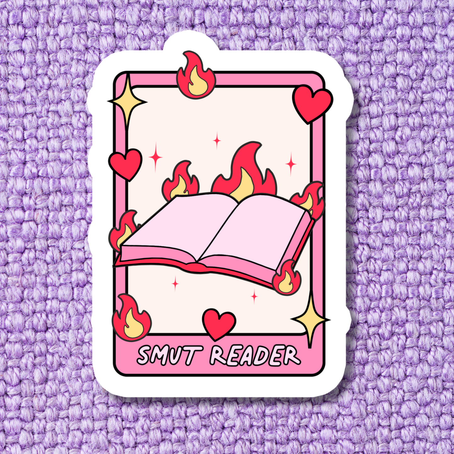 Tarot Bookish Books Smut Romance Waterproof Vinyl Sticker: Standard: Loose Stickers / Clear