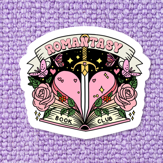 Book Bookish Bookstore Smut Romance Waterproof Vinyl Sticker: Standard: Loose Stickers / Clear