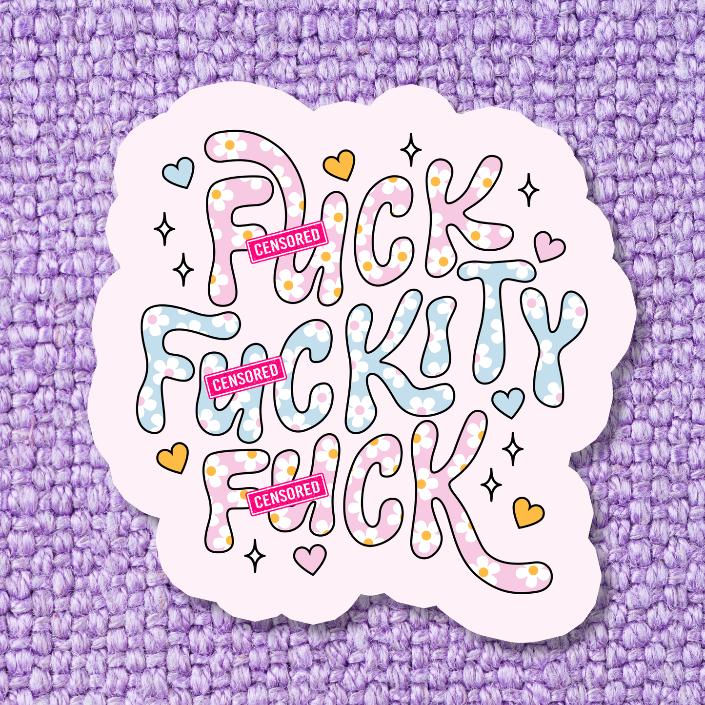 Funny Relatable Waterproof Vinyl Sticker: Standard: Loose Stickers / Clear