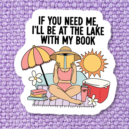 Bookish Books Beach Ocean Summer Waterproof Vinyl Sticker: Standard: Loose Stickers / Clear